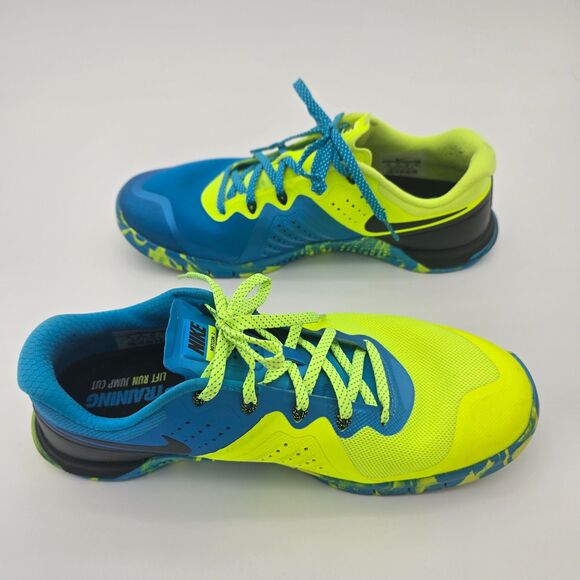 Nike Fuse Training Shoes Volt Yellow & Blue Men’s Running Sneakers Size 10 - Picture 6 of 9